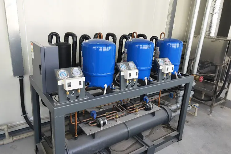 Blueway manufacturing workshop for energy efficient air cooled water chiller and HVAC system production